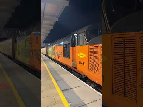 37422 Colas Railfreight ticking over at Derby railway station