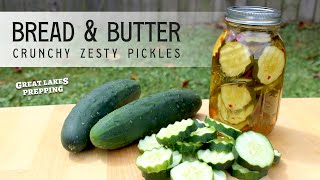 Canning Zesty Bread & Butter Pickles (easier recipe for CRUNCHY pickles)