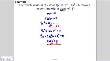 Determine the points on a function when tangent lines have a given slope