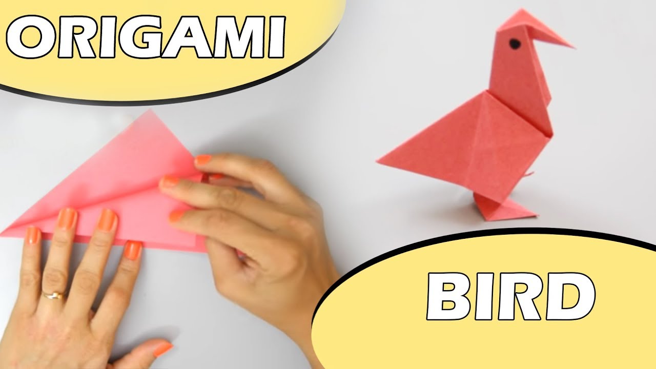 How To Make A Paper Bird - Learn Easy Origami Paper Bird - DIY Origami - YouTube