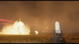 CRAM Jet ジェット C-RAM Phalanx Rocket ロケット ファランクス System システム Night 夜 Air エアー Defense ディフェンス