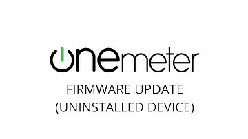 Firmware Update (Uninstalled Device) - OneMeter