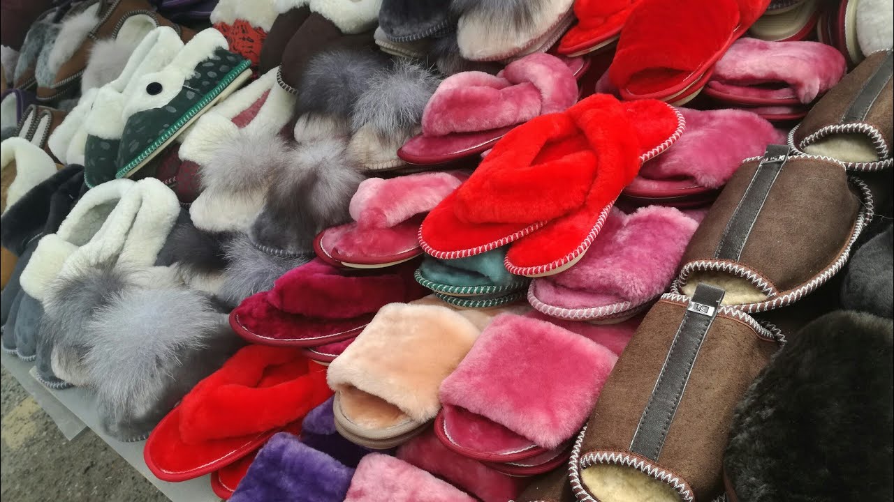 Тапочки натуральные и искусственные на рынке в Черкесске, как отличить