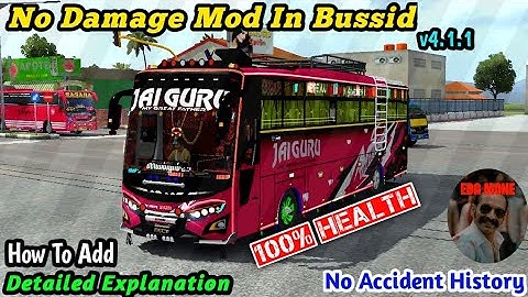 💥No Damage Mod In Bussid | How To Add | 100% Health Secure | Detailed Video |#Bussid #Bussidmods