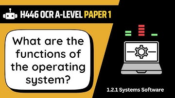 Operating System Functions | 2.1a | OCR A-Level Computer Science
