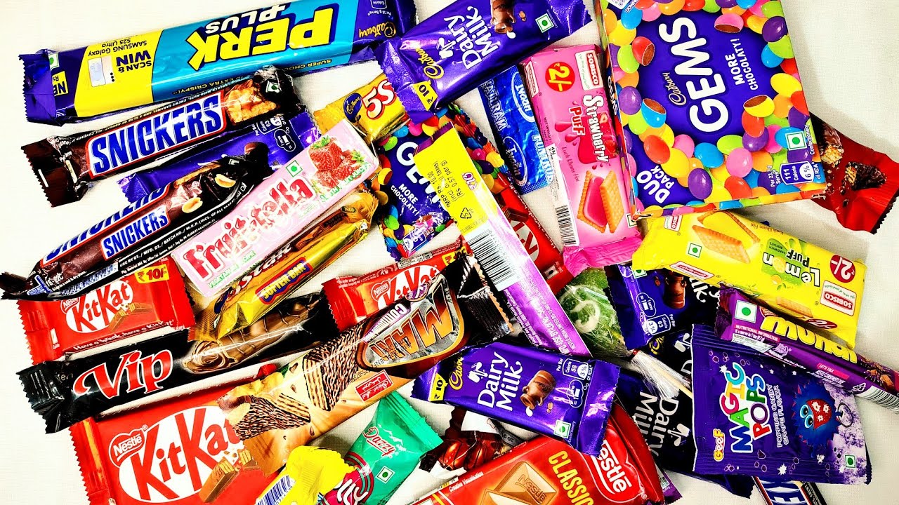 😍OMG Some Lot's Of Candies colorful chocolate ASMR videos