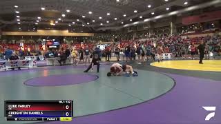 132 Lbs Champ. Round 2 - Luke Farley, OK Vs Creighton Daniels, MO 6dfb