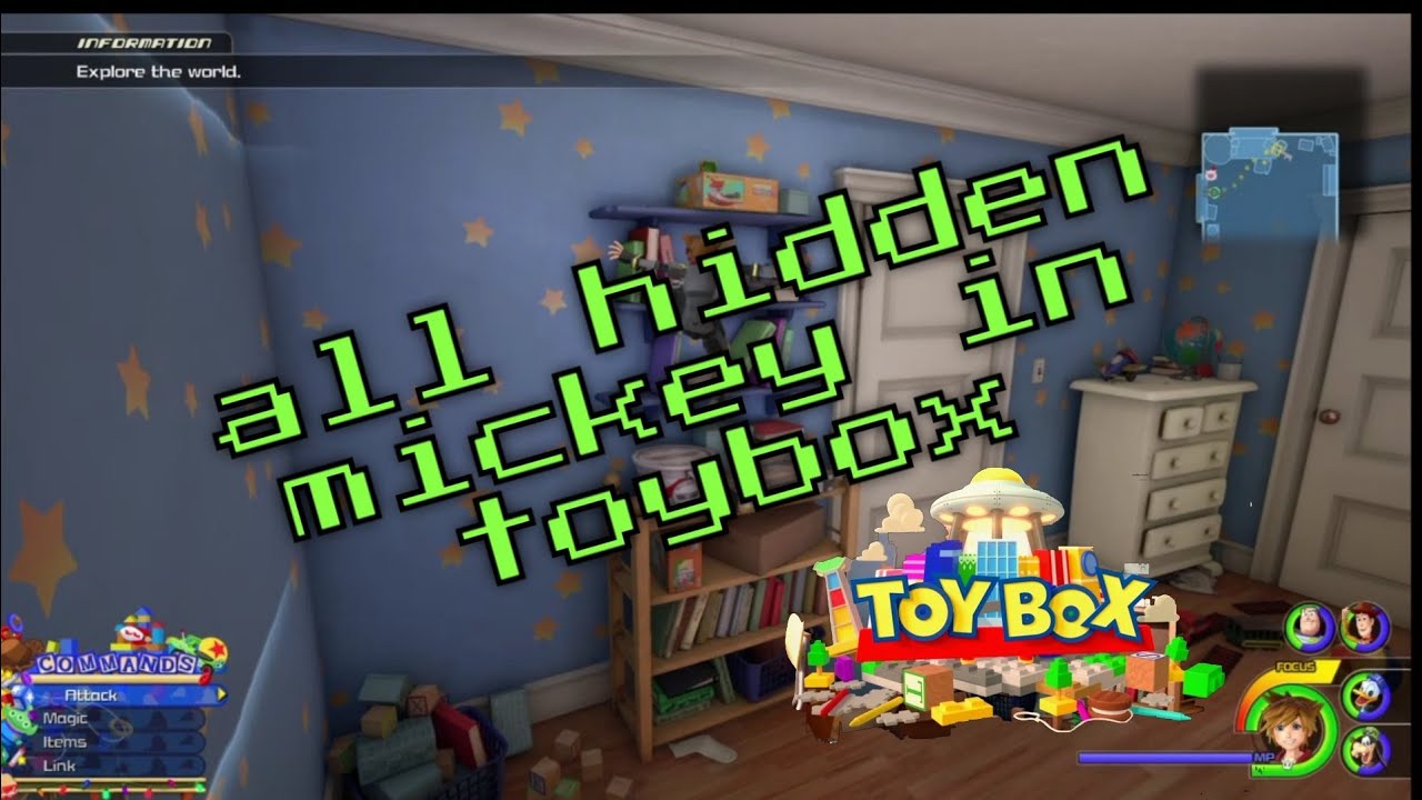 Kingdom hearts 3 hidden mickey in toy box easy to find YouTube
