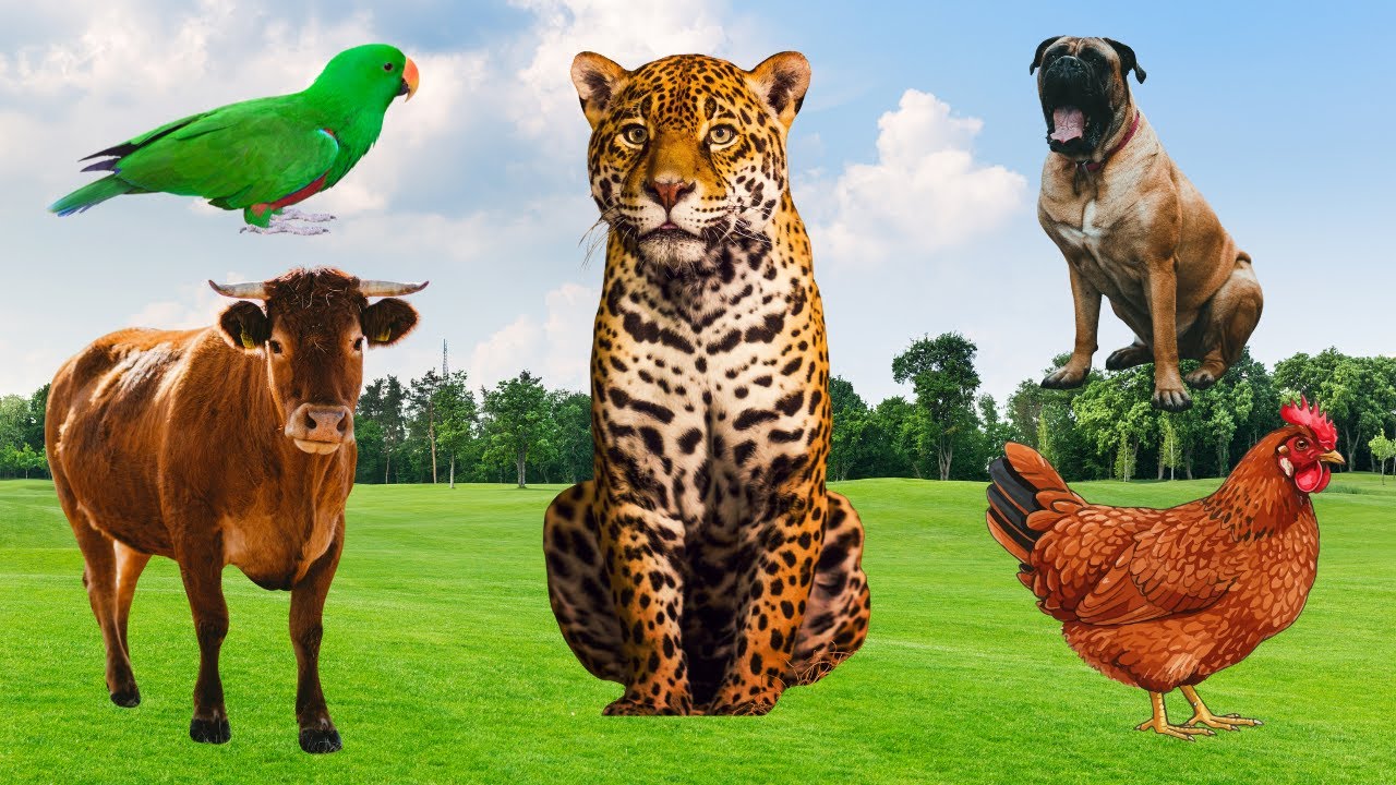 Farmyard Animal Sounds for relaxing | Cow , Elephant, Dog, Sheep, Duck