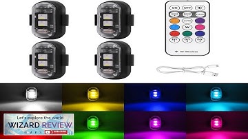 4PCS Wireless LED Strobe Lights with Remote Control 8 Colors USB Charing Review