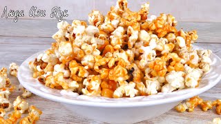 🍟Caramel popcorn in 10 minutes at home, homemade popcorn. How to make popcorn, snacks recipe