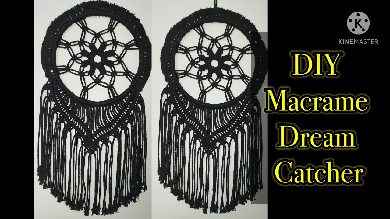 DIY Macrame Dream Catcher /Wall Hanging tutorial in Urdu/Hindi - YouTube