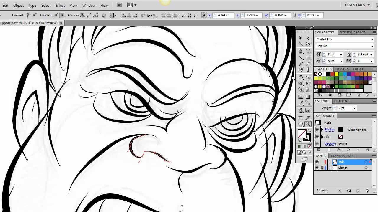 Ultimate Inking and Coloring Tutorial for Adobe 