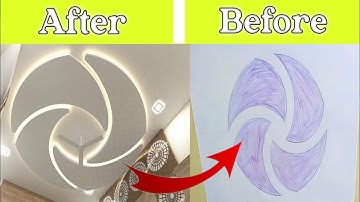 HOW TO DRAW Perfect PoP Design || AR PoP Design #interiordesign #pop