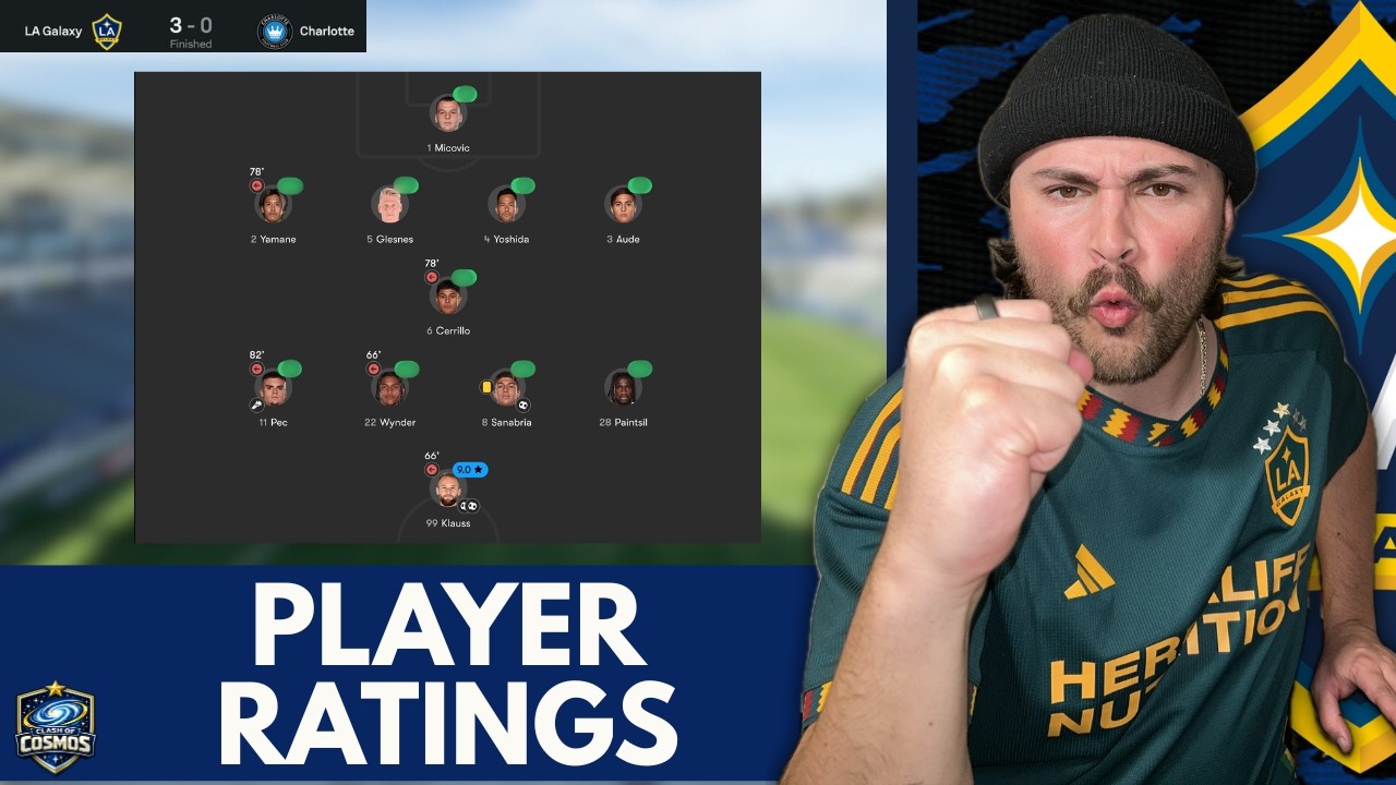 Player Ratings: LA Galaxy 3-0 Charlotte FC | Complete Team Performance Breakdown 🧱