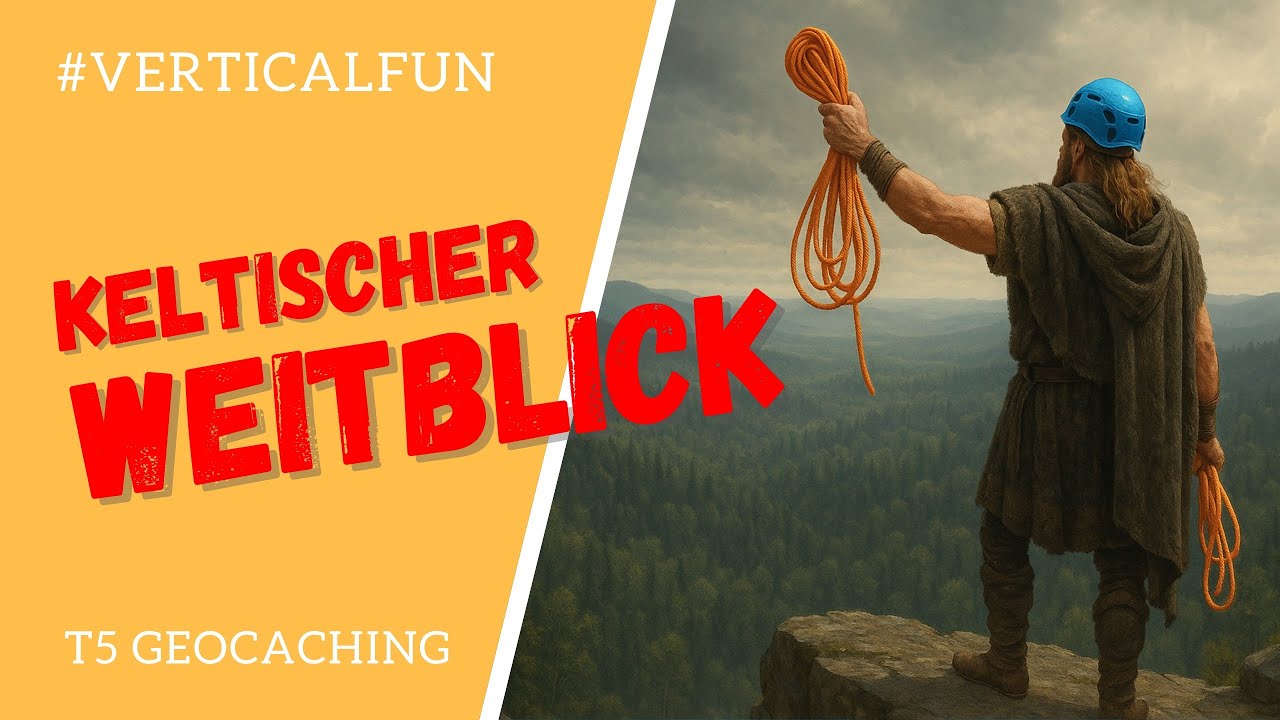 Sieben wagemutige Geocacher seilen sich am Keltischen Weitblick ab - T5 Geocaching - 