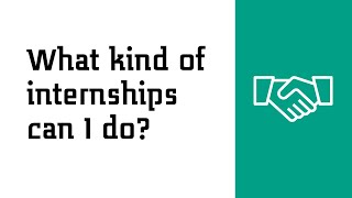 Studying in Holland - What kind of internships can I do