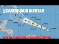 SE INCREMENTA ALERTA EN EL CARIBE por sistema de lluvias fuertes vientos que llegará esta noche