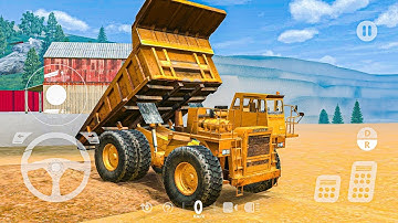 Giant Mining Dump Truck Loading Sand - Heavy Machines & Mining Simulator - Android Gameplay #1