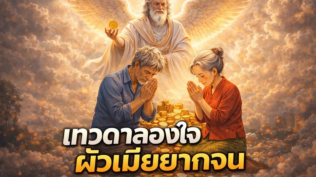 เทวดาลองใจผัวเมีย | นิทานสอนใจ ฟังยาว เรื่องเล่าชีวิต เงินซื้อความรักไม่ได้