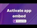 Activate app embed on theme | Tipo Product Auction | Shopify App Tutorial