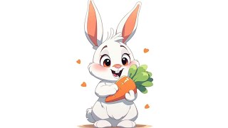 Learn how to coloring cute rabbit 🐇🐰 step by step, Toddlers, drawing, painting
