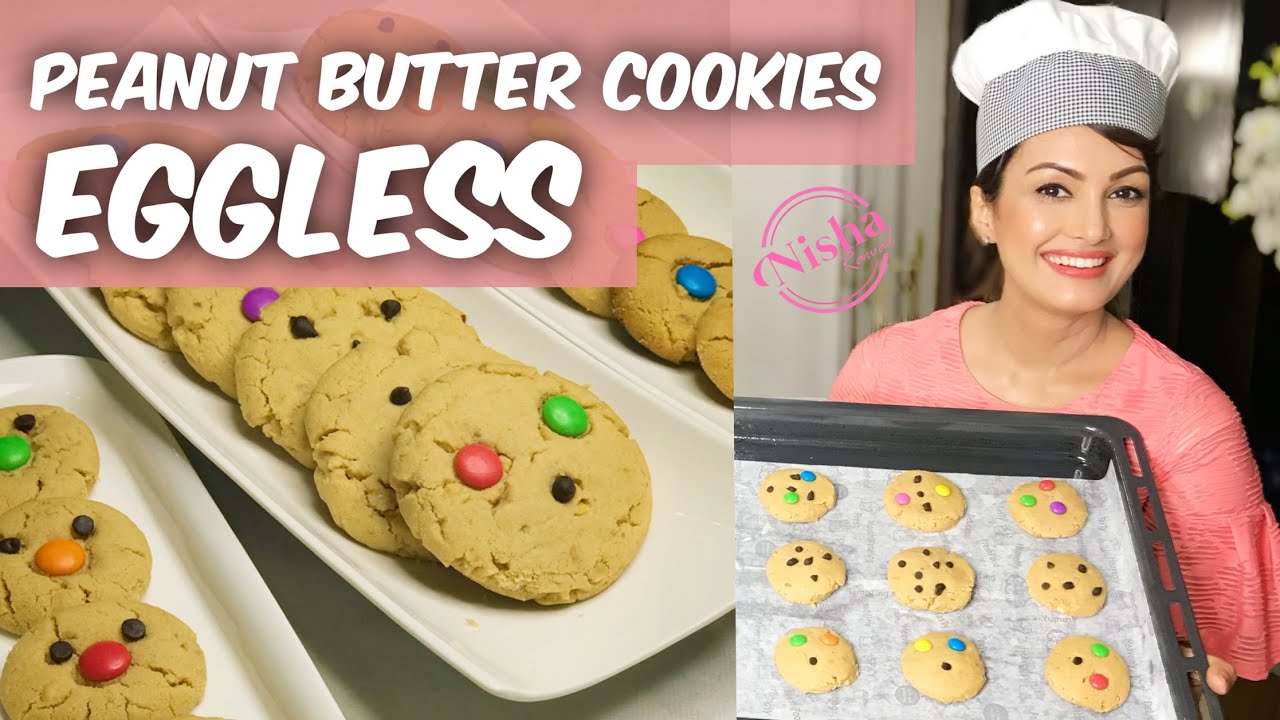Eggless PEANUT BUTTER Cookies Episode 15 Looking & Cooking Nisha
