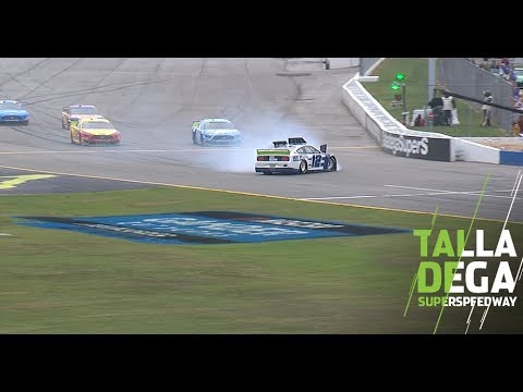 Ryan Blaney spins getting to pit road | NASCAR at Talladega Superspeedway