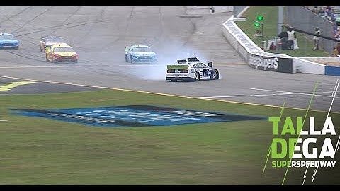 Ryan Blaney spins getting to pit road | NASCAR at Talladega Superspeedway