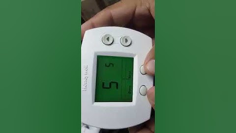 How to set normal parameters honeywell sugle stage thermostate