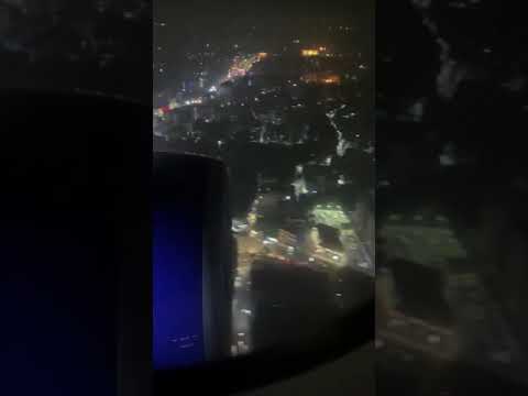 INDIGO FLIGHT NIGHT VIEW KOLKATA 😍❤️|| Flight landing |flight status |#shorts #indigo #flightstatus