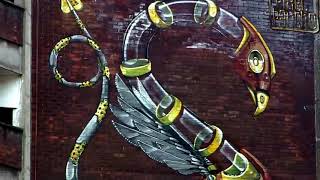 Futuristic Fantasy Creature - Street Art In Bristol, Uk