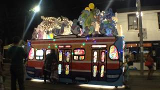 Time lapse Bazaar Bizarre Streetcar at night