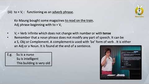 Grade 10 (သင်ရိုးသစ်) - English (Unit 1 - Verbals, Part I)