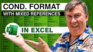 Excel Conditional Format Mixed References - Episode 2105