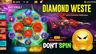Don't Spin Scam 🤬 New Evo Vault Event Free Fire | Diamond weste