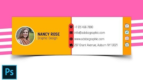 Beautiful Email Signature Design - Photoshop CC Tutorial