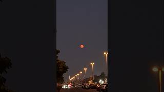 The Harvest Moon lighting up Dubai tonight! Full Moon magic you don't want to miss. 🌕✨