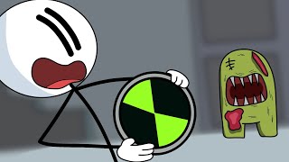 Zombie Attacks Henry Stickmin in Among us Ben10 Ep 34 - Cartoon Animation by Kran Gaming 6,090 views 3 months ago 1 minute, 28 seconds