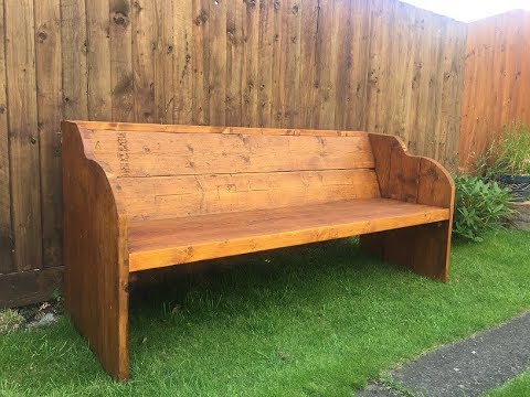 How to build a garden bench out of scaffolding planks 