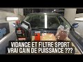 Filtre  air sport  test sur banc de puissance