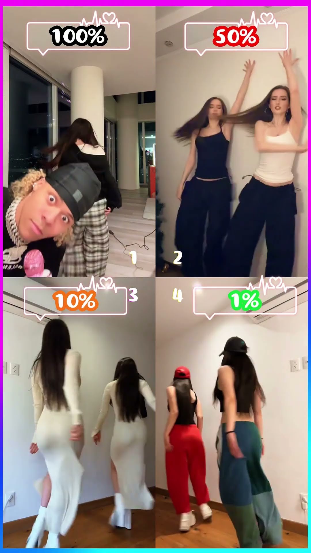 (AH) 1, 10, 50 or 100 #shorts #tiktok #viral #dance #cute #funny #trend