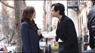Penn Badgley And Charlotte Ritchie Argue While Filming 