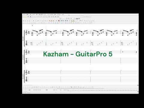 ギターでカザムを弾こう！ Let's play Kazham with guitar - GuitarPro5 (song by FF11 Naoshi Mizuta )
