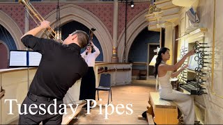 Tuesday pipes | Norah Krantz and Jared Wallis, trumpets & Jonghee Yoon, organ