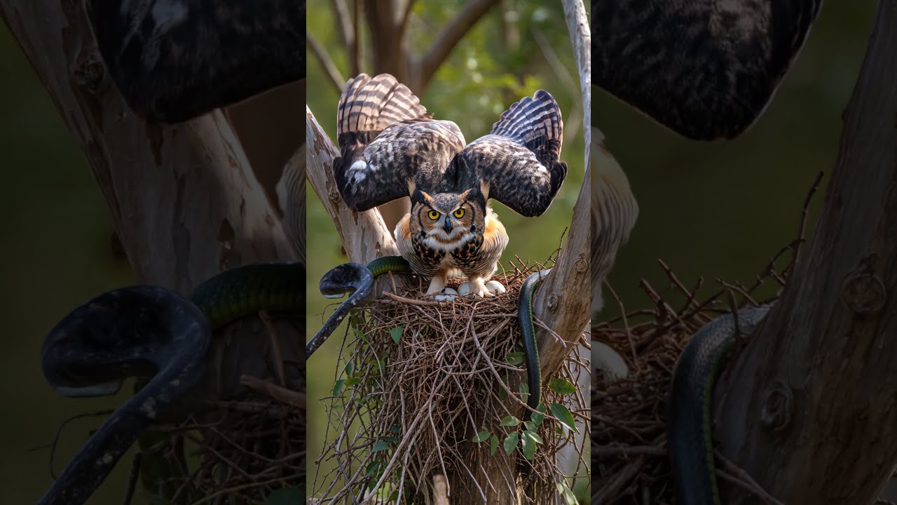 A Snake Intrudes Owl S Nest Shocking Turn Of Events