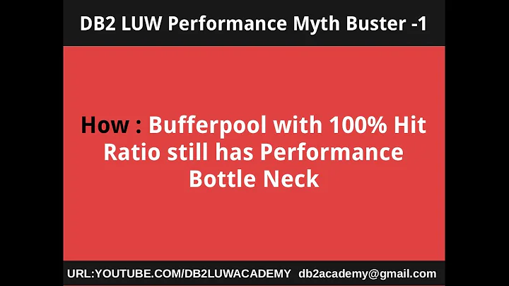 DB2 Performance Myth Buster 1 - How Bufferpool with 100% Hit Ratio still has Performance Bottleneck