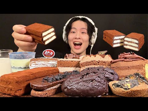 【ASMR】 魔改造板チョコアイス&チョコレートスイーツ‼️【咀嚼音/mukbang/大食い】