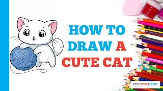 How to Draw a Cute Cat: Easy Step by Step Drawing Tutorial for Beginners