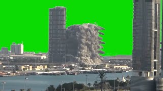 ||Building Destruction Green Screen Video||